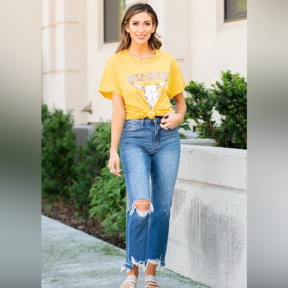 Flying Monkey Blue Cropped Jeans